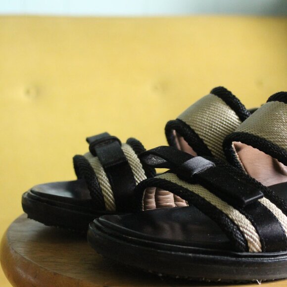 Marni cream and black woven sandals with satin bow detail Sz 8 - Picture 6 of 9